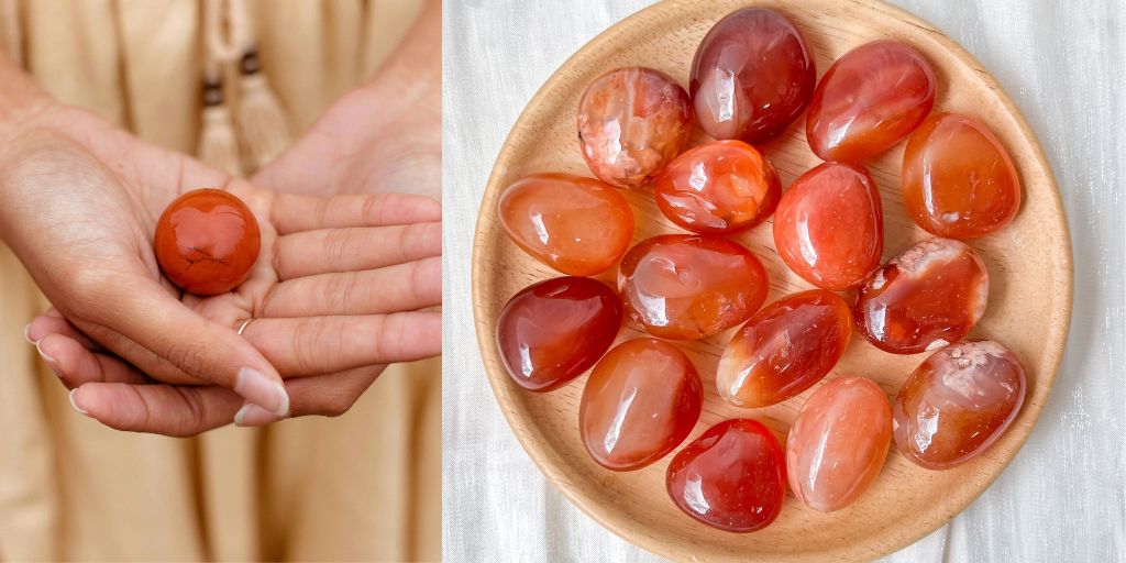 Carnelian - orange crystals
