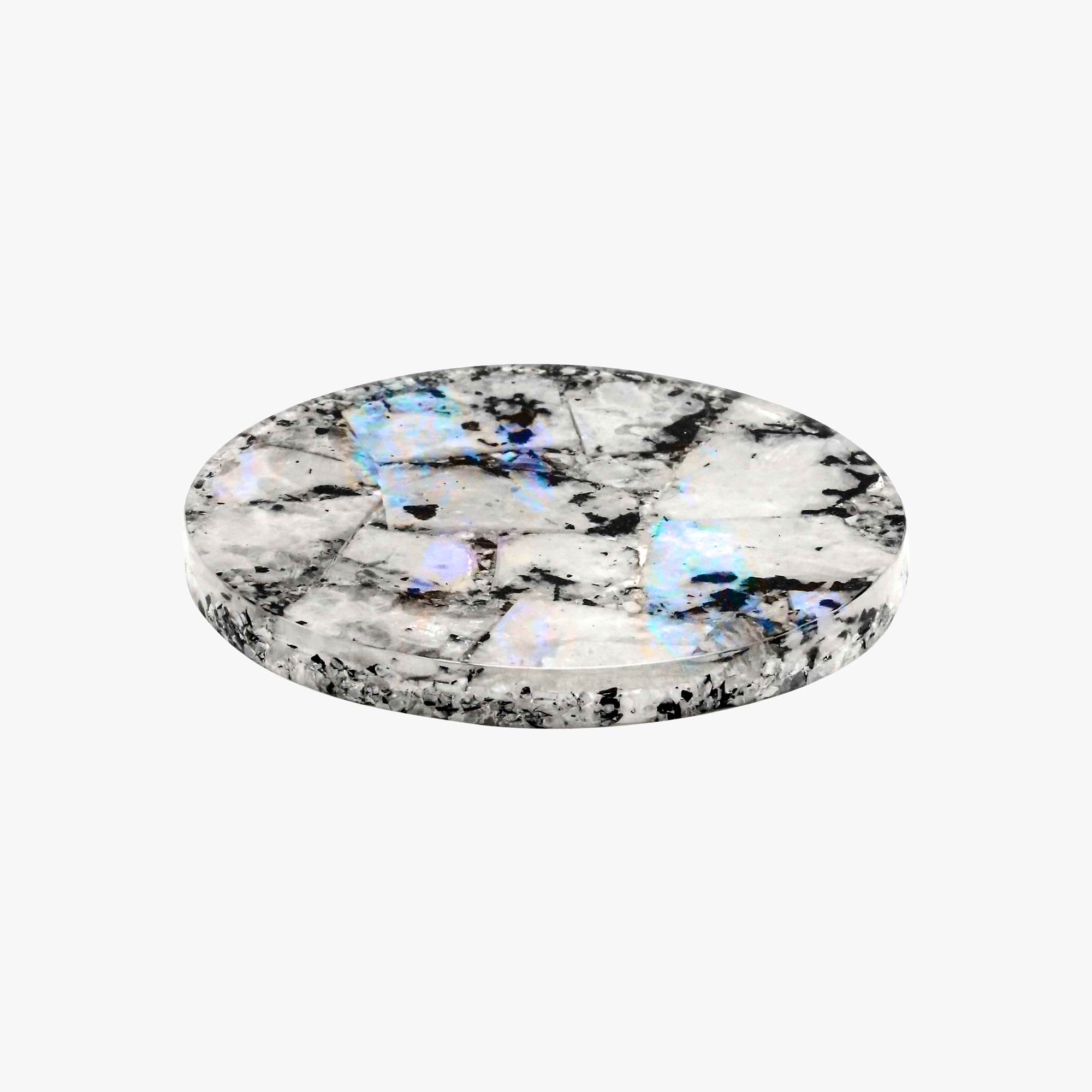 White Rainbow Terrazzo Set of Coasters