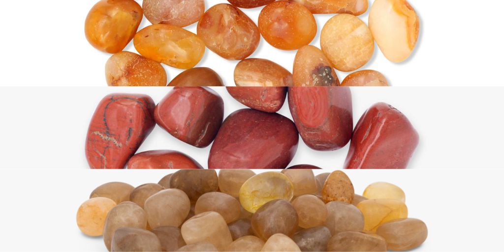Healing Crystals Carnelian, Red Jasper, Citrine
