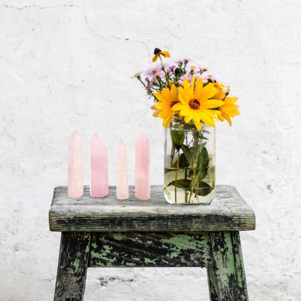 Wholesale Rose Quartz Towers