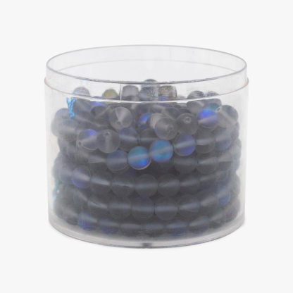 Bulk Black Aura Quartz Crystal Beads
