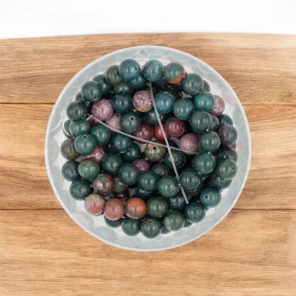 Bloodstone 8mm Beads for Jewelry Making - Image 2