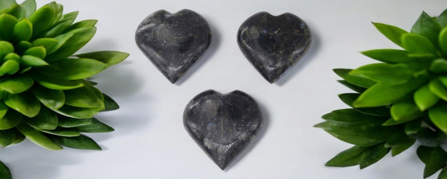 Bulk Larvikite Hearts