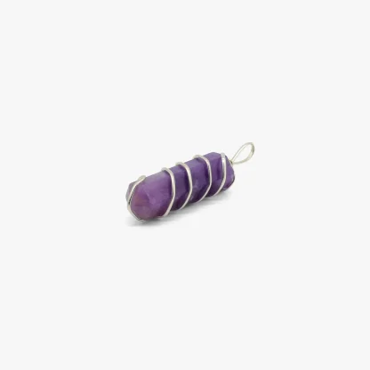 Lepidolite Pendant - Wrapped Wire - Image 3