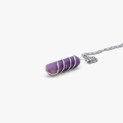 Bulk Lepidolite Wrapped Wire Pendant - Wholesale Crystals