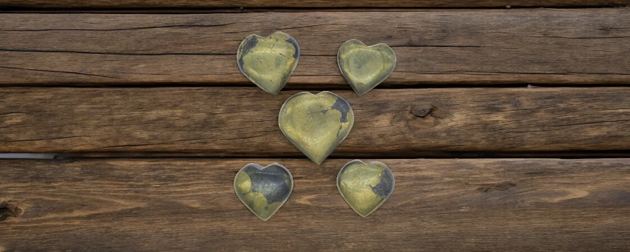 Bulk Pyrite Hearts