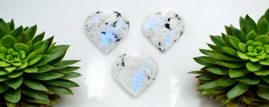 Bulk Rainbow Moonstone Hearts