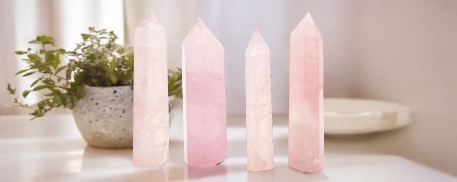 Bulk Rose Quartz Tower