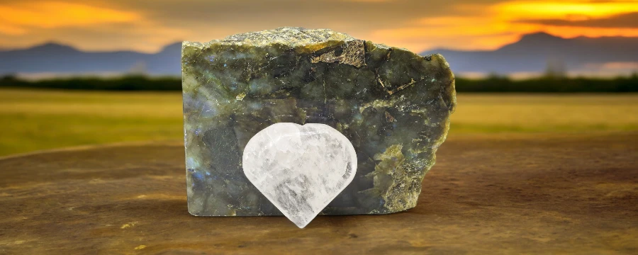 Clear Quartz Hearts