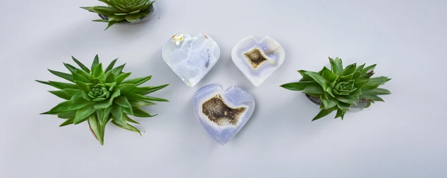 Druzy Agate Hearts