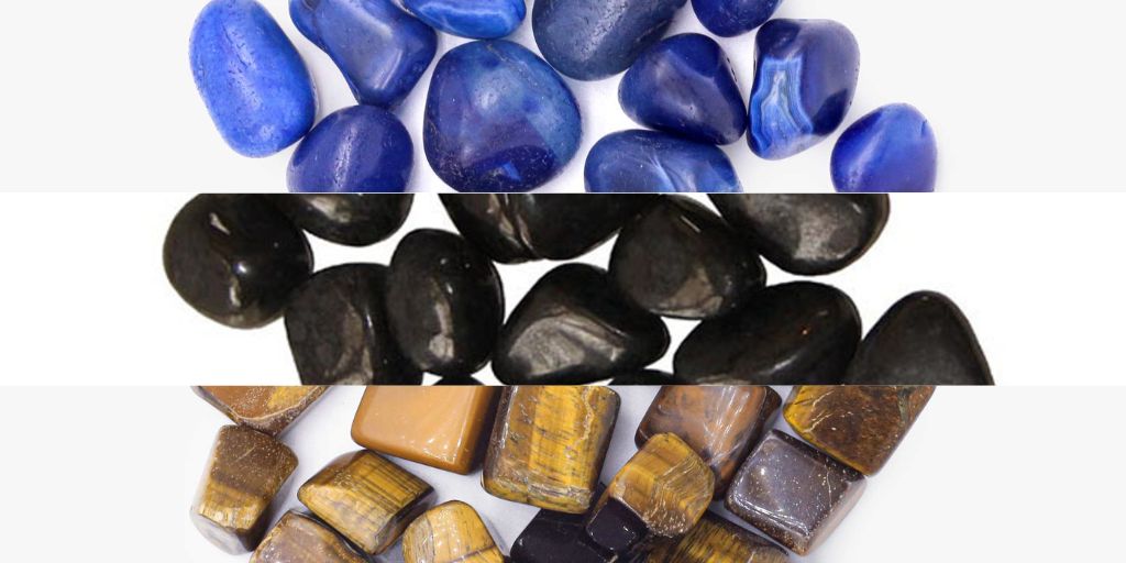 Healing Crystals Shungite, Agate, Tiger’s Eye