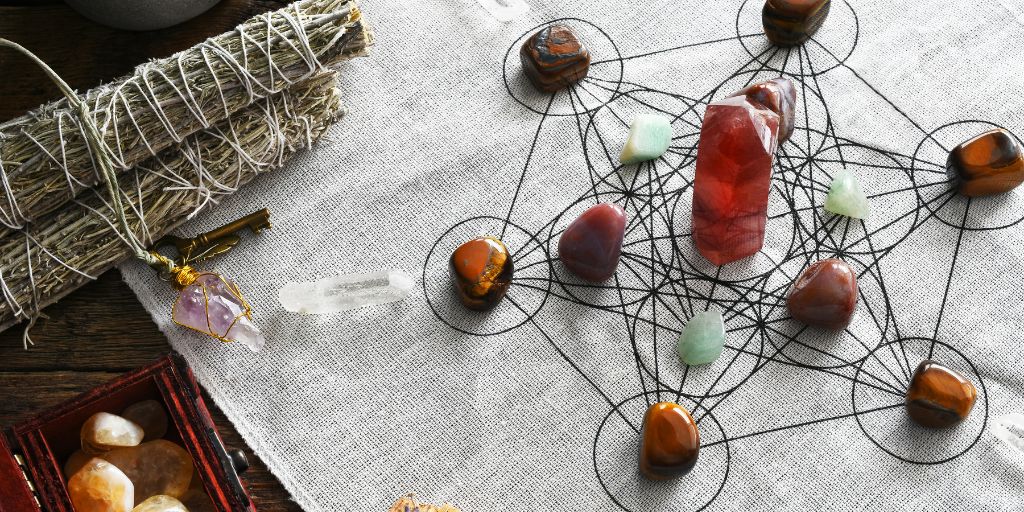 Hexagram Crystal Grid For Manifestation