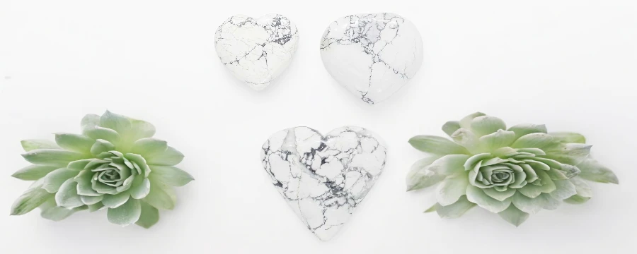 Howlite Hearts
