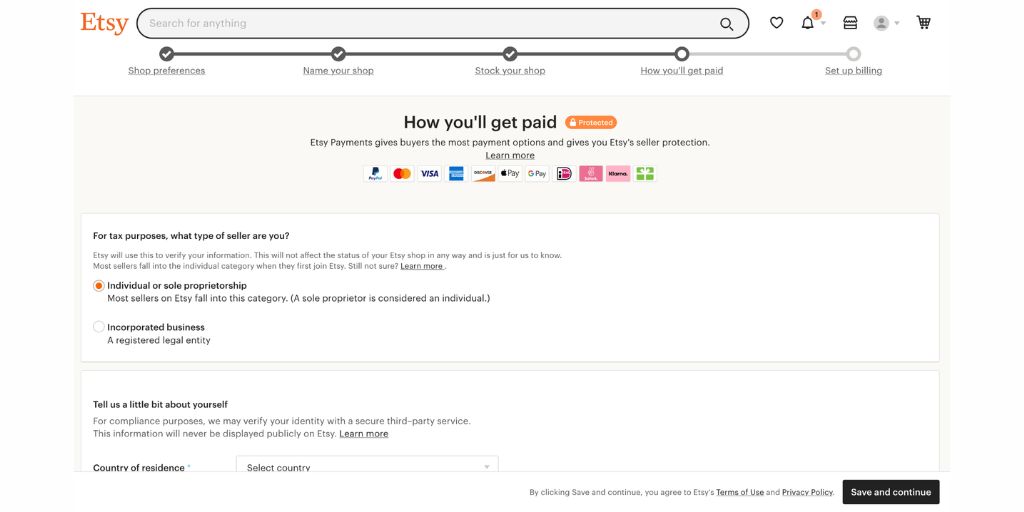 Step 5: Input Your Payment Settings