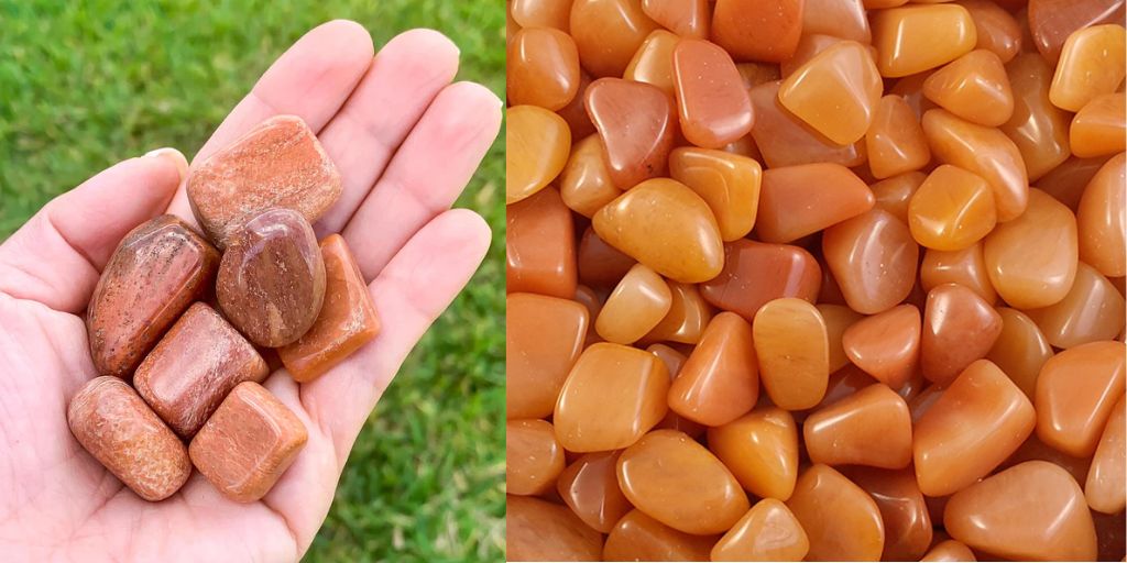 Peach Aventurine - orange crystals