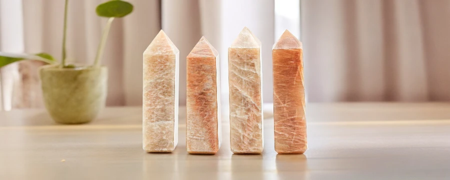 Peach Moonstone Tower Wholesale