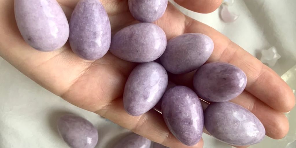 Lilac Lepidolite Crystal Eggs
