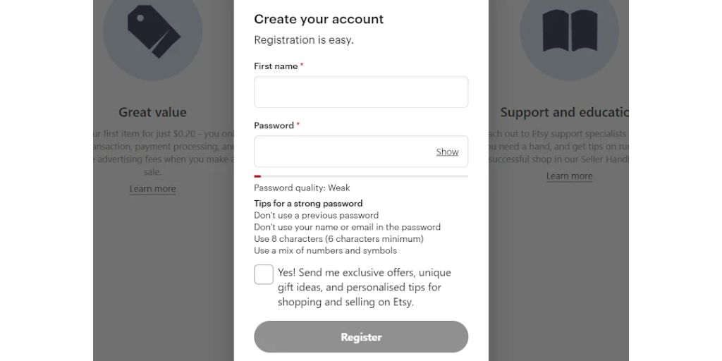 Step 1: Registration