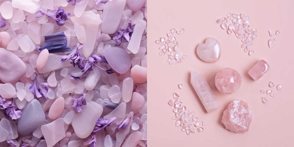 Rose Quartz Salt with Crystal Care