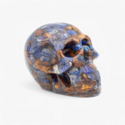Tiger Eye & Lapis Lazuli Orgonite Skulls Wholesale