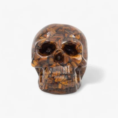 Tiger Eye Orgone Skull - Front