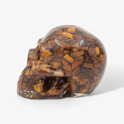Tiger Eye Orgone Skull - Side