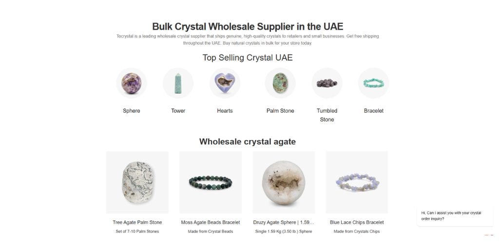 Tocrystal UAE Homepage
