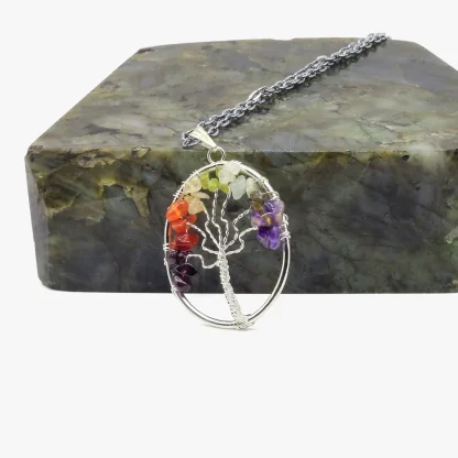 Wholesale 7 Chakra Oval Pendant Bulk Crystals