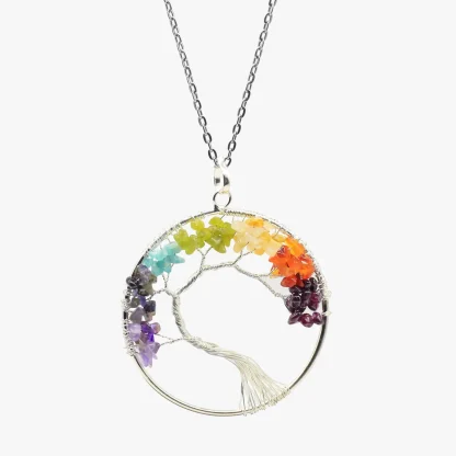 Wholesale 7 Chakra Tree of life Pendant - Bulk Crystals