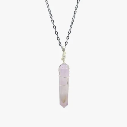 Wholesale Amethyst Wired Wrapped Pendant - Bulk Crystals