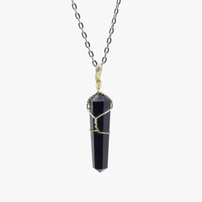Wholesale Black Tourmaline Wire Wrapped Pendant - Bulk Crystals