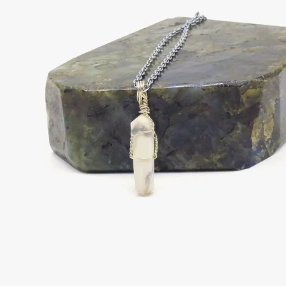 Wholesale Howlite Crystal Wire Wrapped Pendant - Bulk Crystals