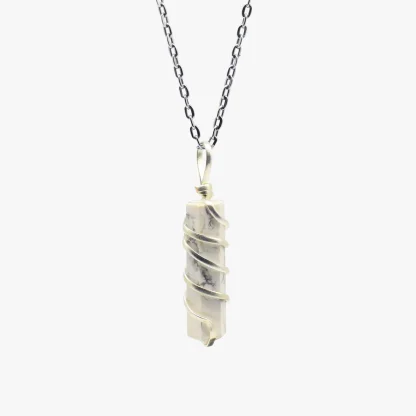 Wholesale Howlite Wrapped Wire Pendant - Bulk Crystals
