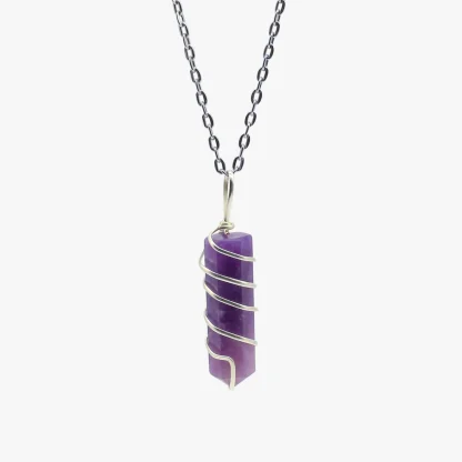 Wholesale Lepidolite Wrapped Wire Pendant - Bulk Crystals