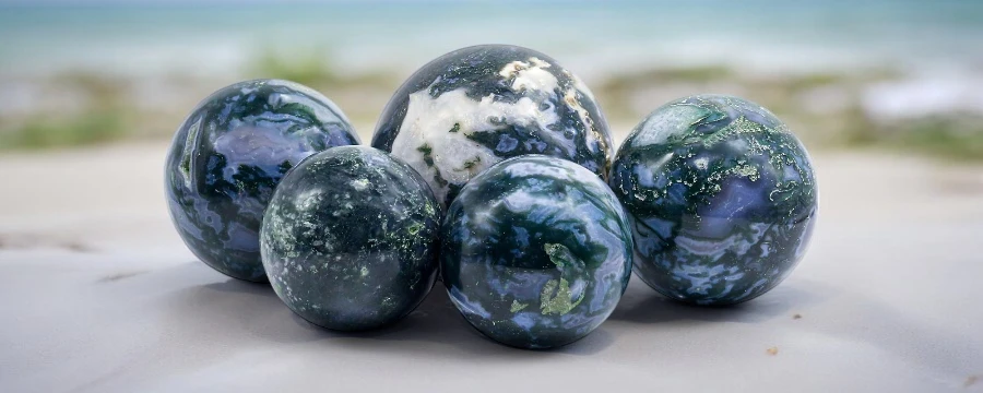 Wholesale Moss agate Sphere