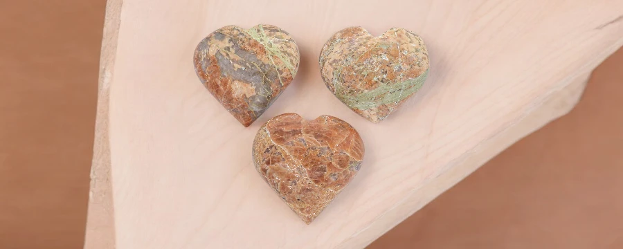 Wholesale Peach Moonstone Hearts