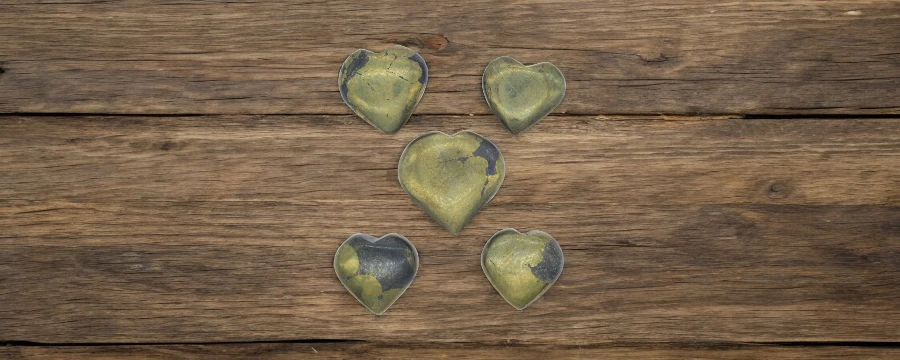 Wholesale Pyrite Hearts