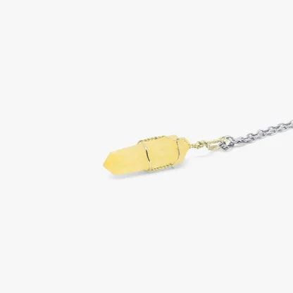 Wholesale Yellow Calcite Crystal Wire Wrapped Pendant - Bulk Crystals