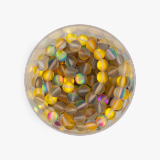 Yellow Aura Quartz Crystal Beads Wholesale