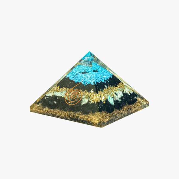 Turquoise Black Tourmaline pyramids